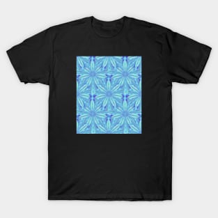 Blue Flower Pattern T-Shirt